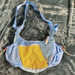 Stylish Blue and Yellow Crossbody Bag